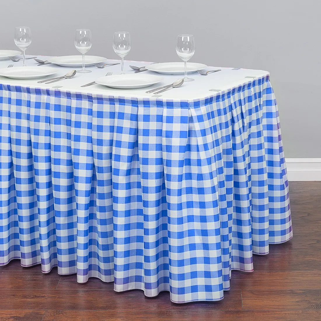 14 ft. Polyester Table Skirt Checkered (4 Colors)