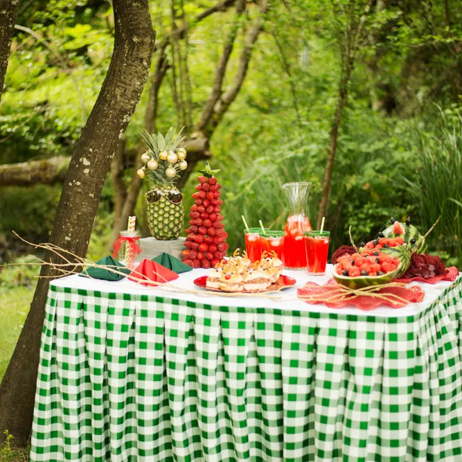 14 ft. Polyester Table Skirt Checkered (4 Colors)