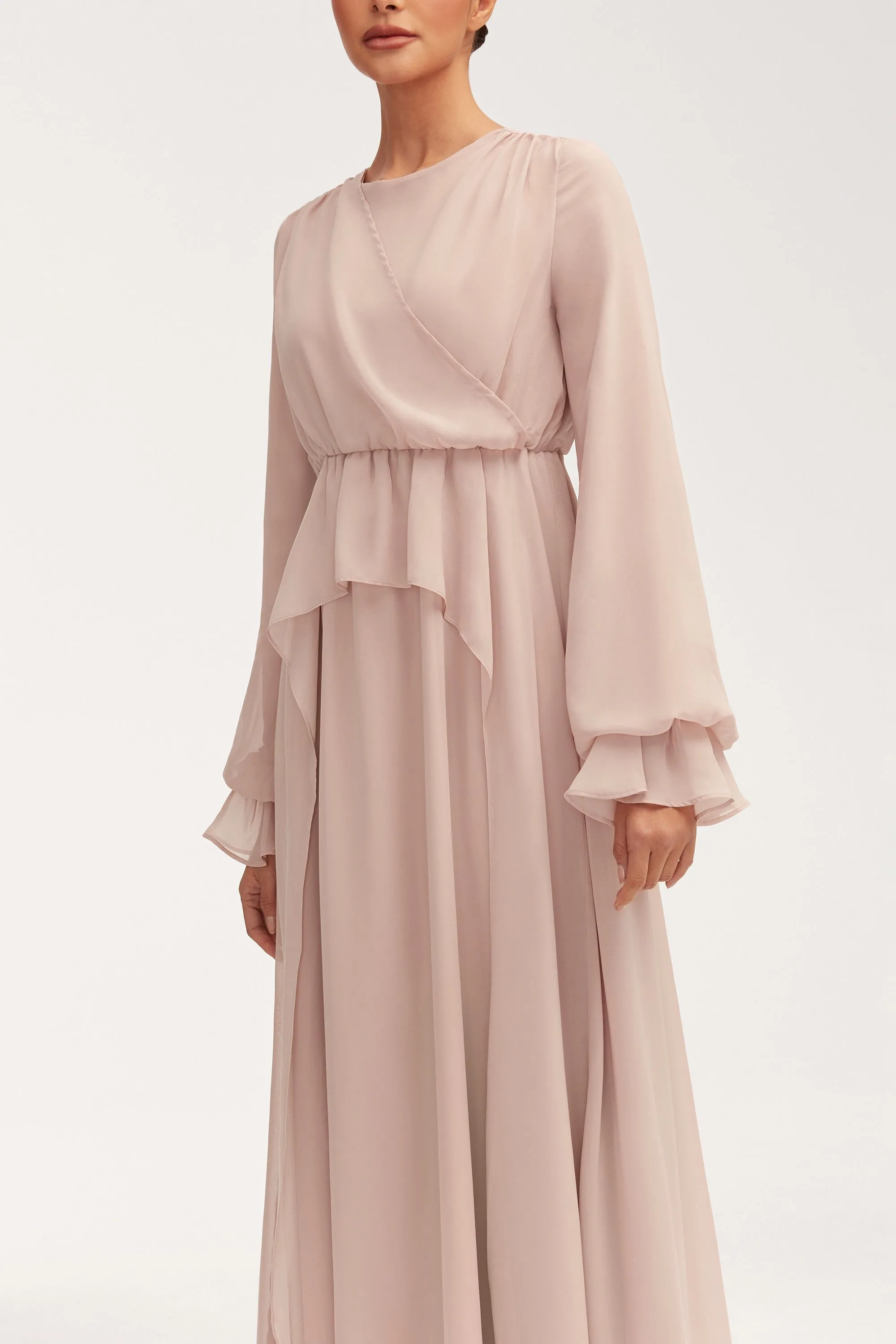 Aara Chiffon Maxi Dress -  Jasmine Pink