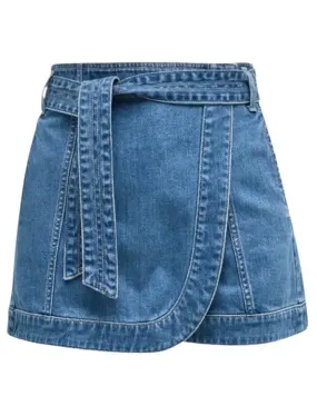 Agee Denim Skort In Lakeshore