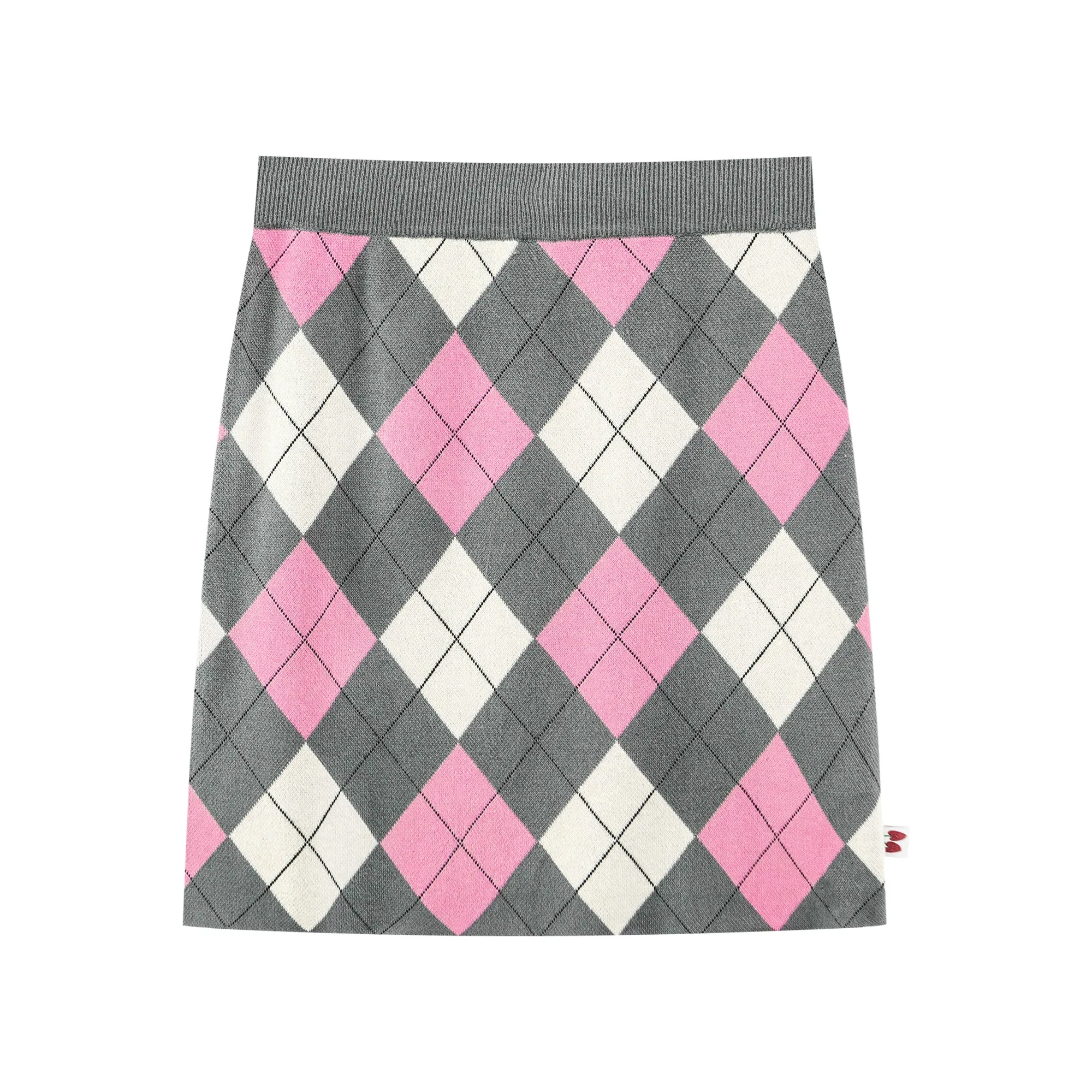 Argyle Knitwear Mini Skirt