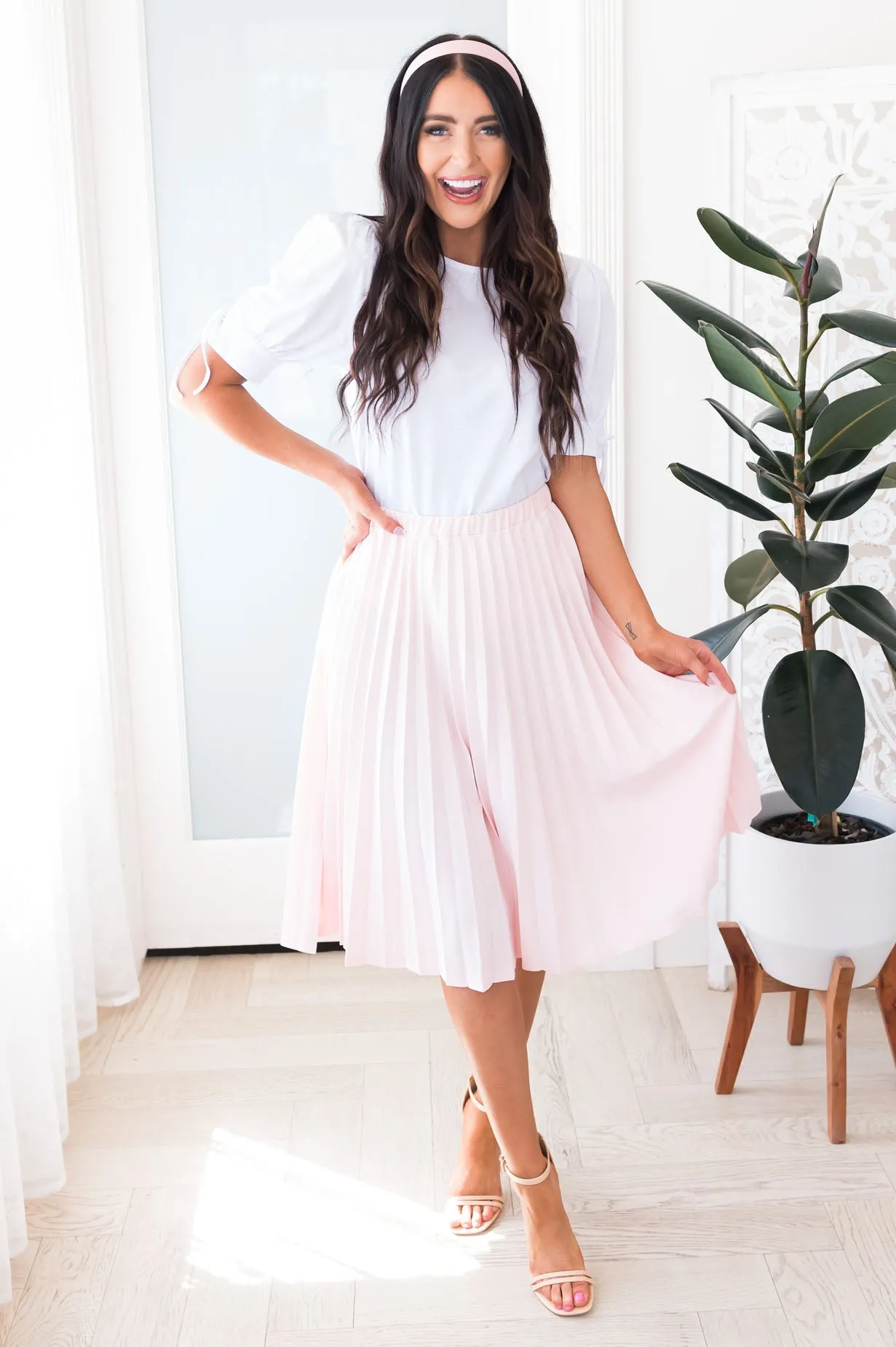 Bare Your Soul Modest Pleat Skirt