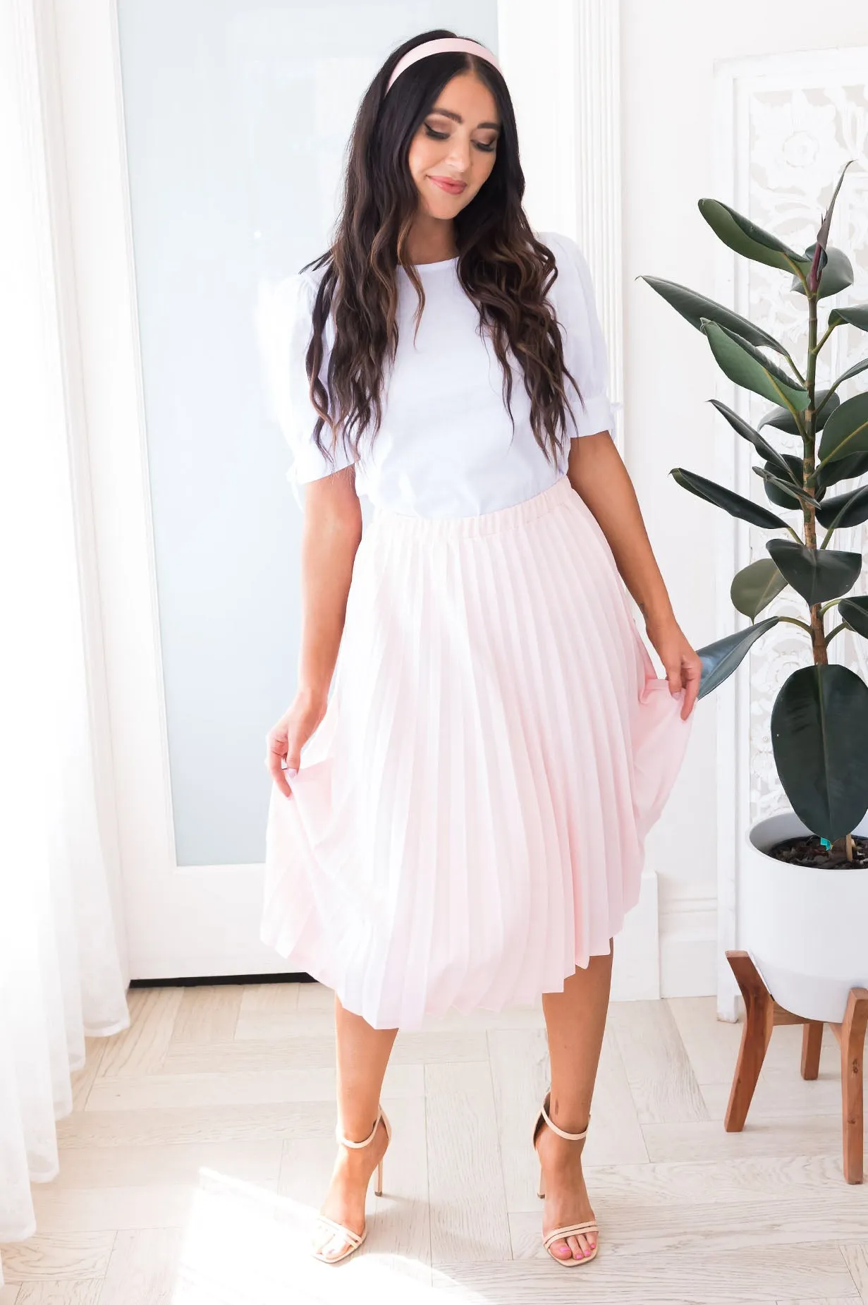 Bare Your Soul Modest Pleat Skirt