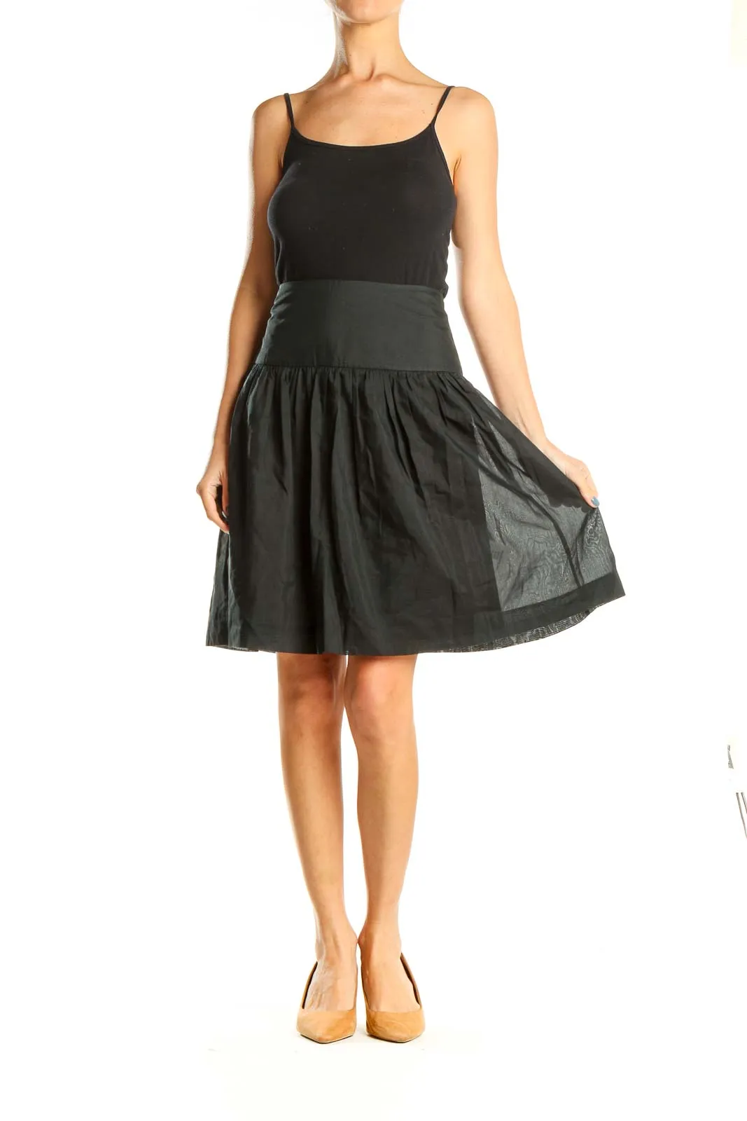 Black Brunch Flared Skirt