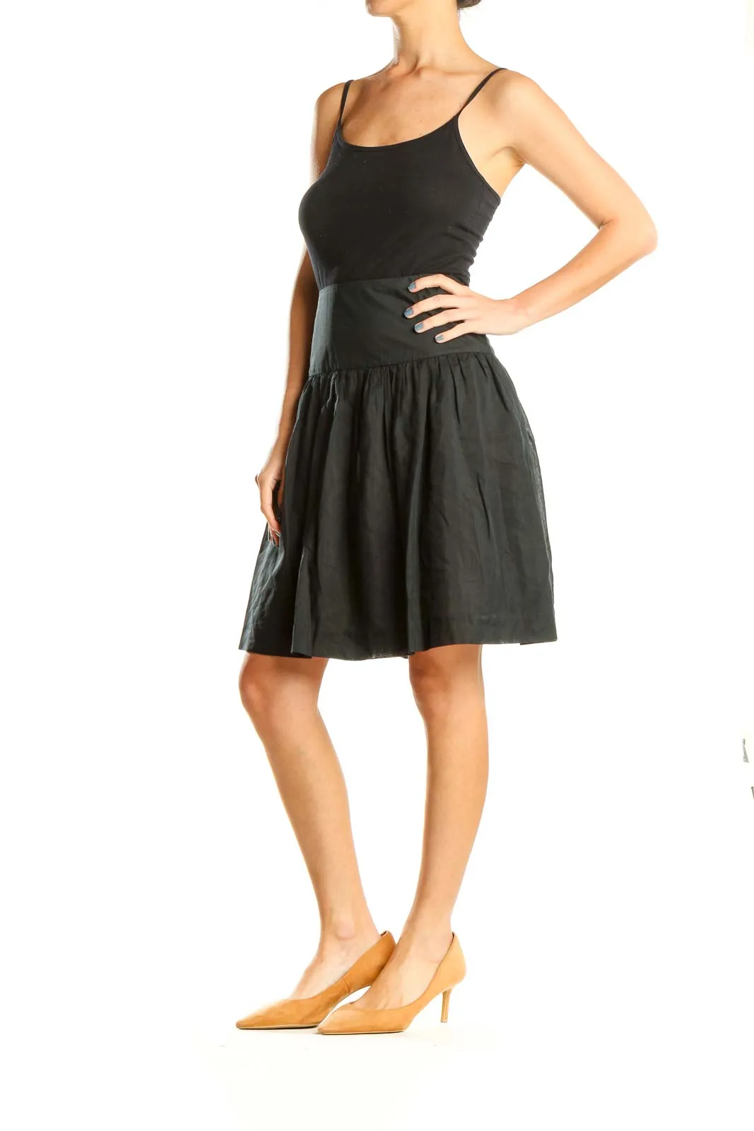 Black Brunch Flared Skirt