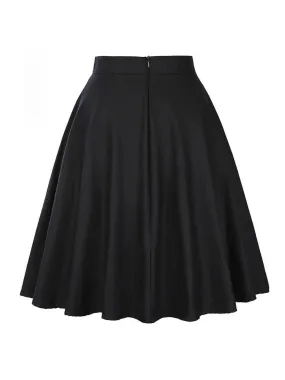 Black Flared Skirt