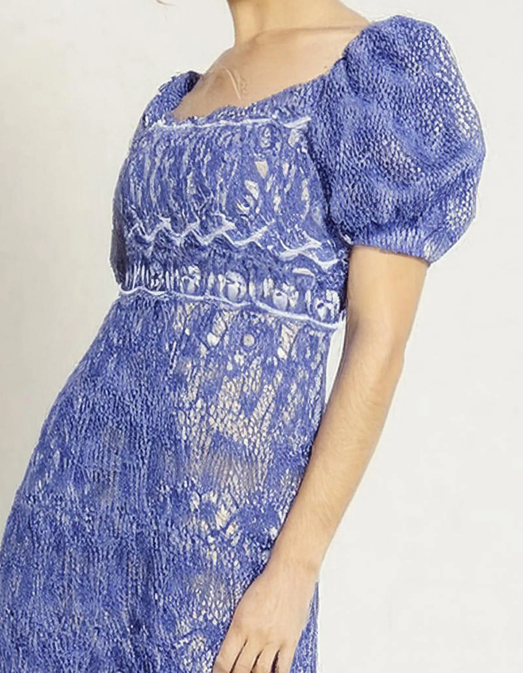 Blue Floral Button-Up Midi Dress