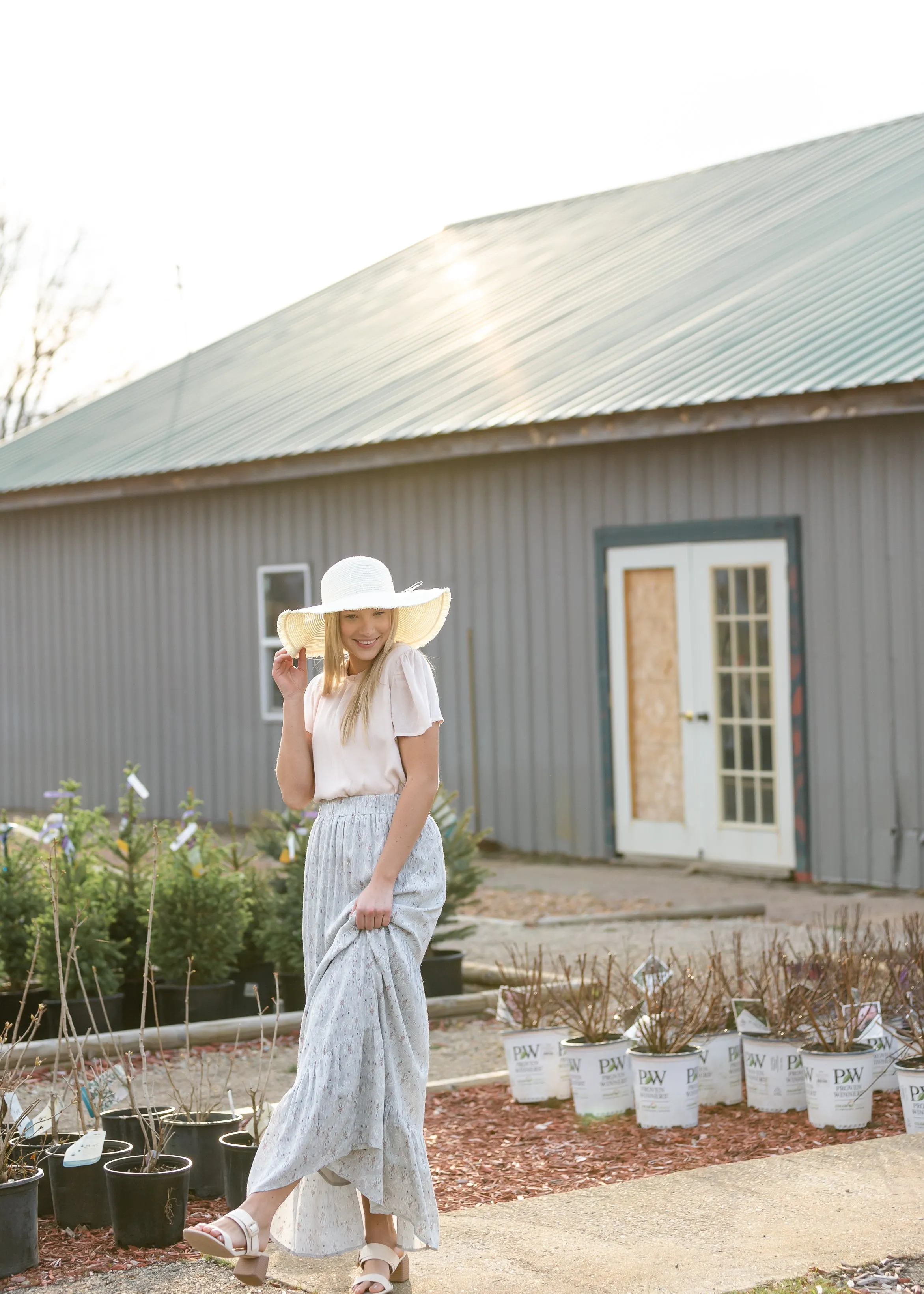 Blue Tiered Print Maxi Skirt - FINAL SALE