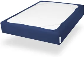 Box Spring Cover with Smooth and Elastic Woven Material, Wrinkle & Fading Resistant & Dustproof, Navy