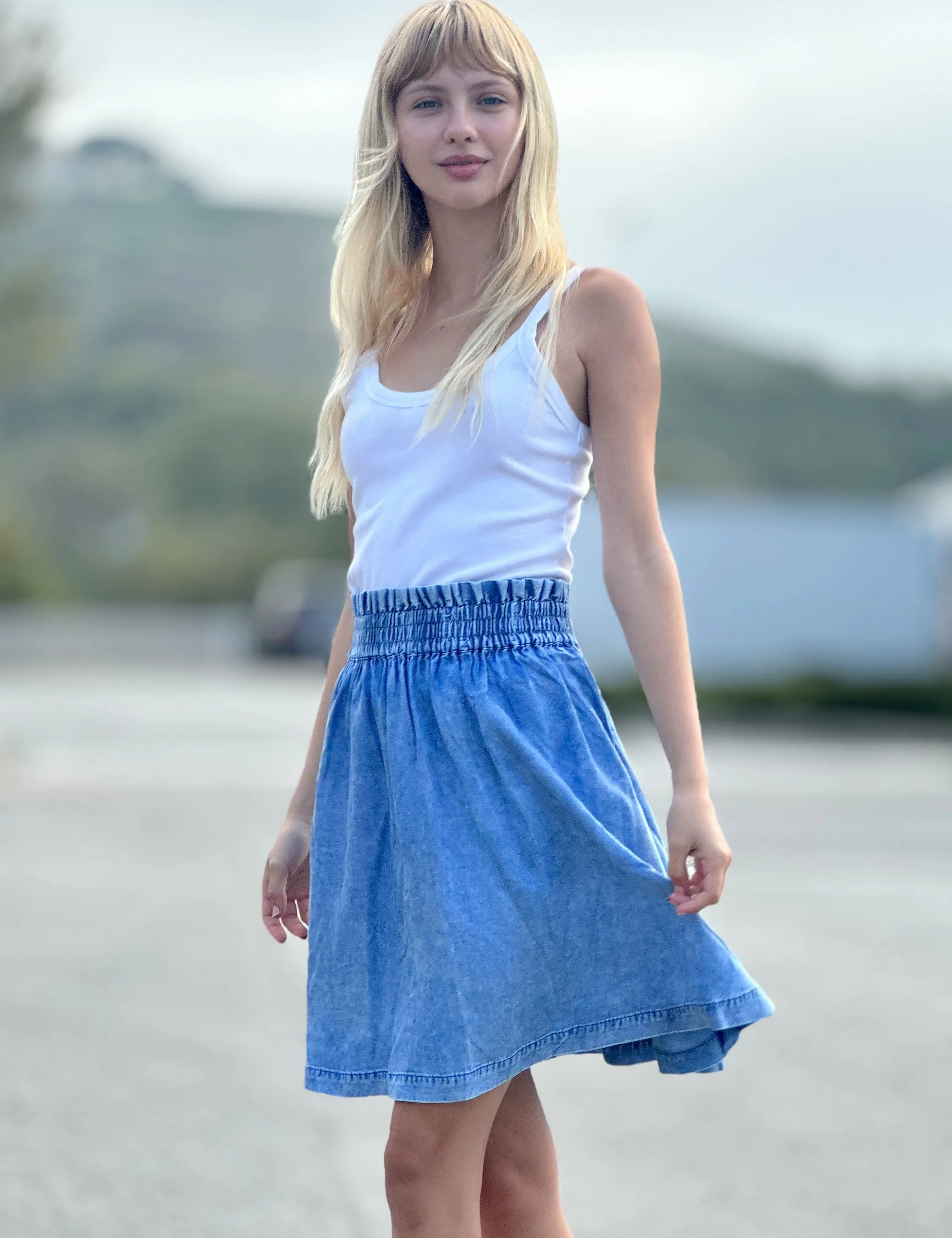 Breezy Soft Denim Skirt