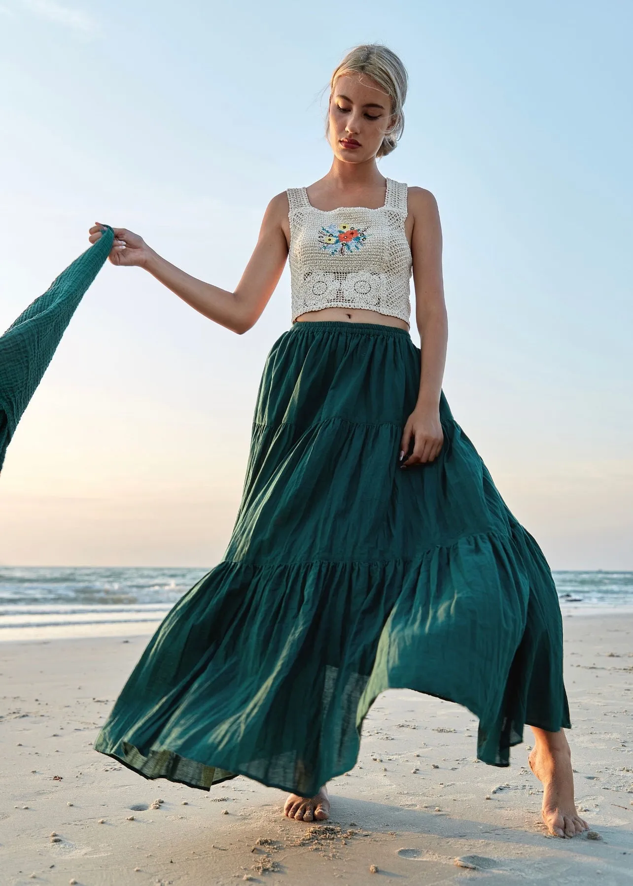 Chala Tiered Maxi Skirt