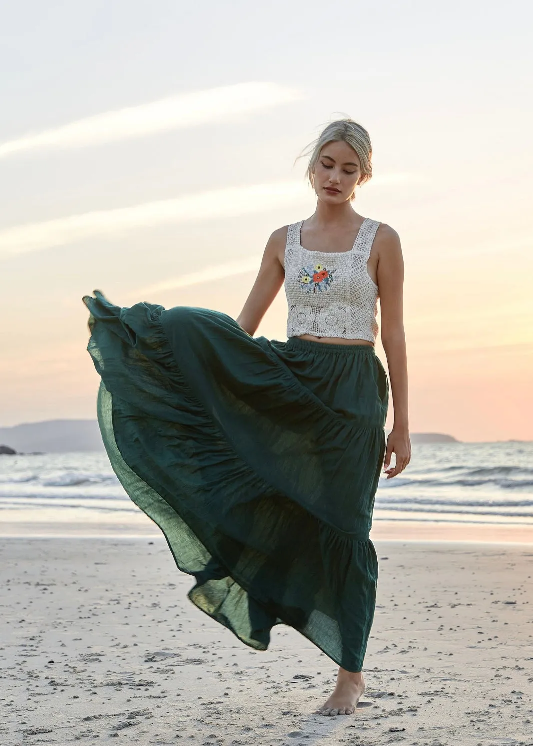 Chala Tiered Maxi Skirt