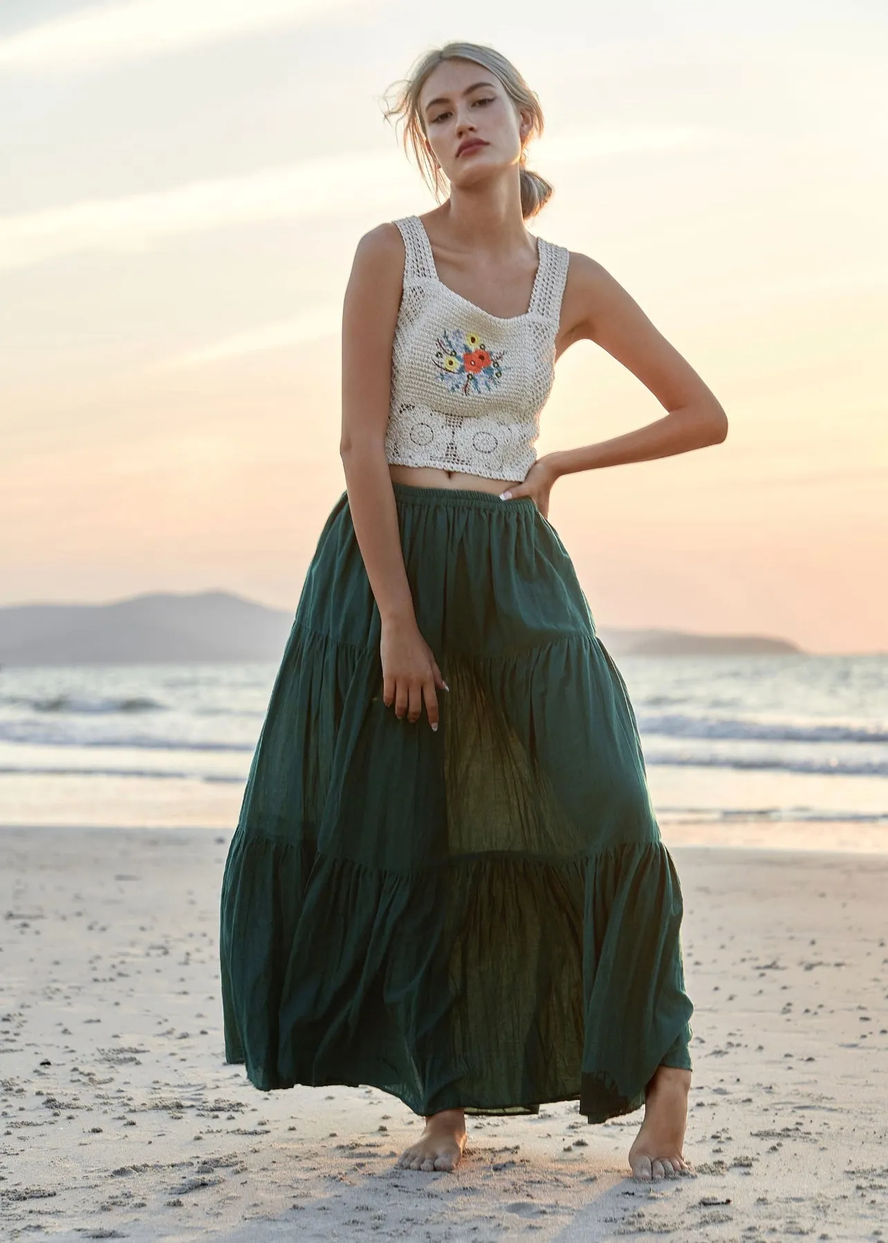 Chala Tiered Maxi Skirt