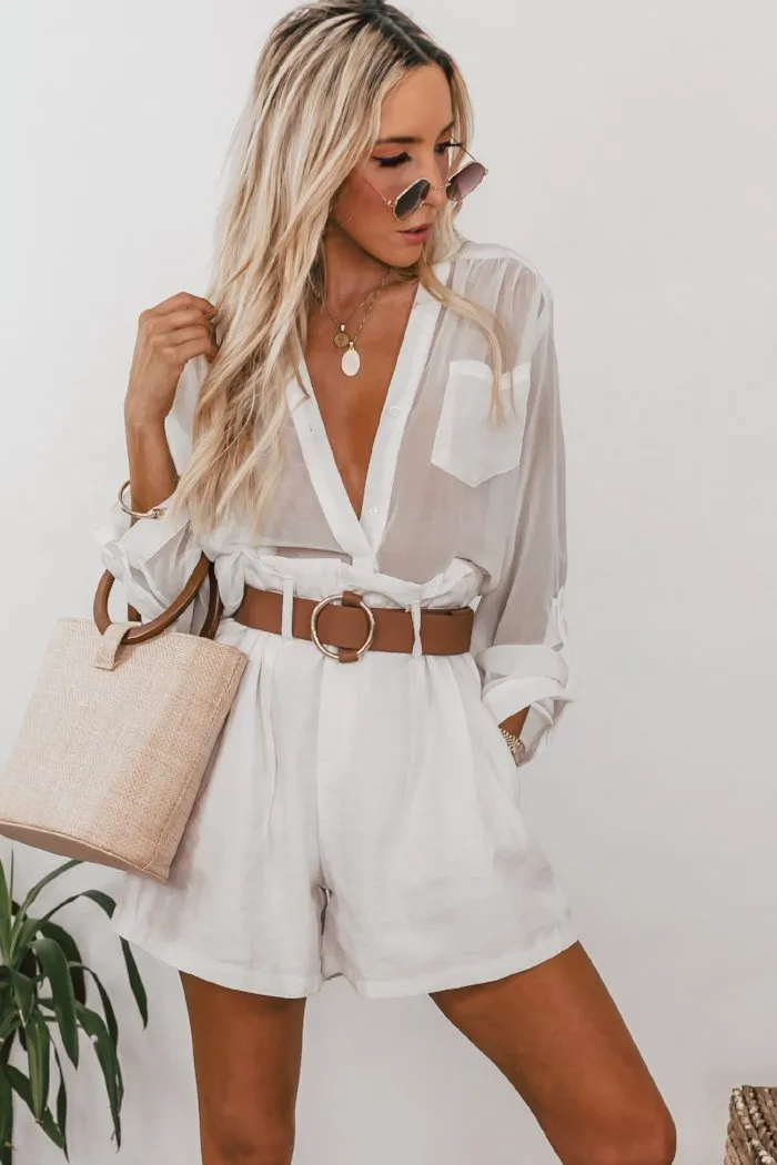 Chiffon Button-up Blouse