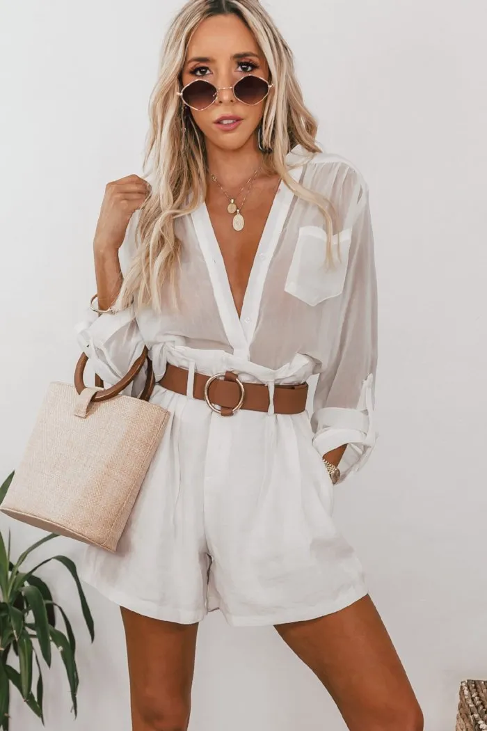 Chiffon Button-up Blouse