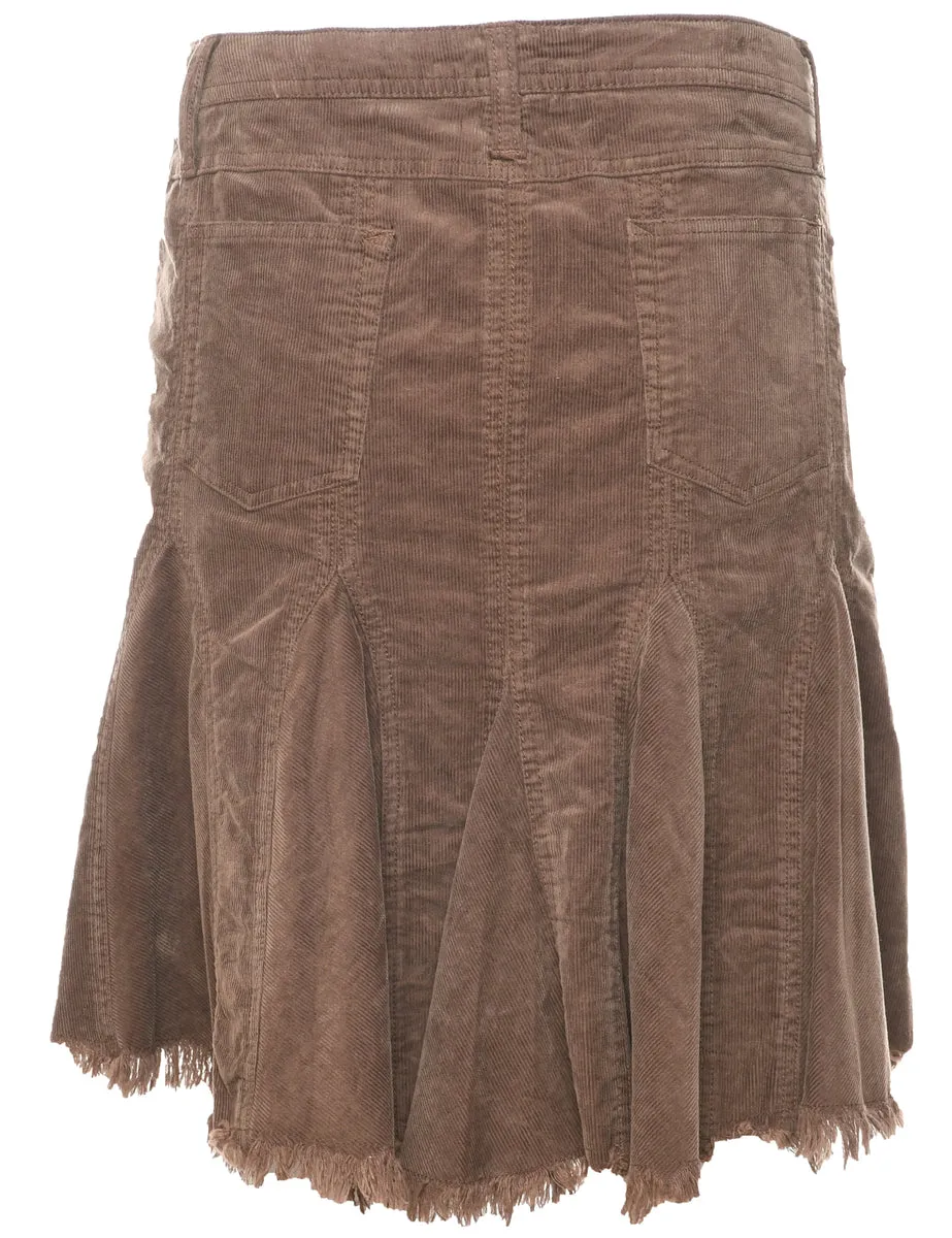 Corduroy Flared Skirt - L