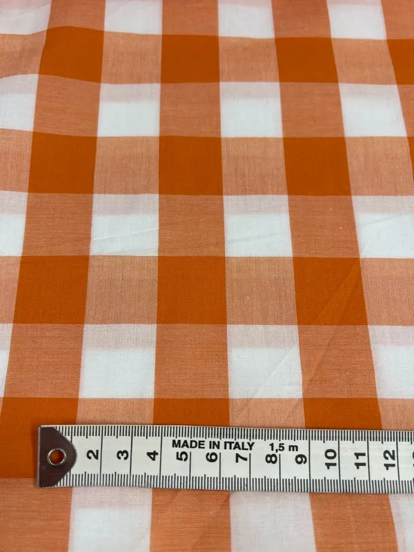 Cotton Gingham XL - Orange - 112cm