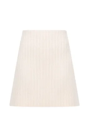 CREAM A-LINE MINI SKIRT