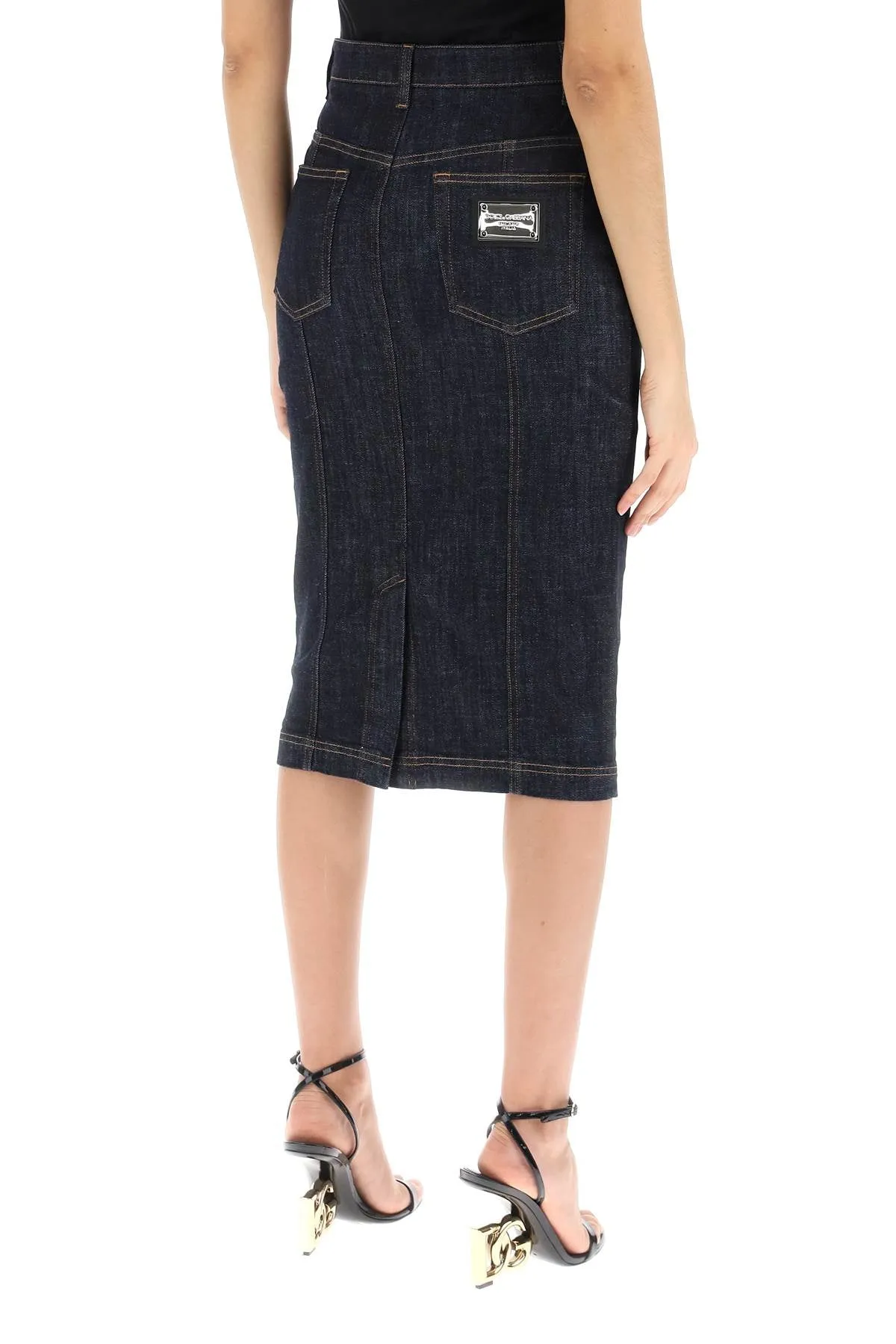 denim pencil skirt