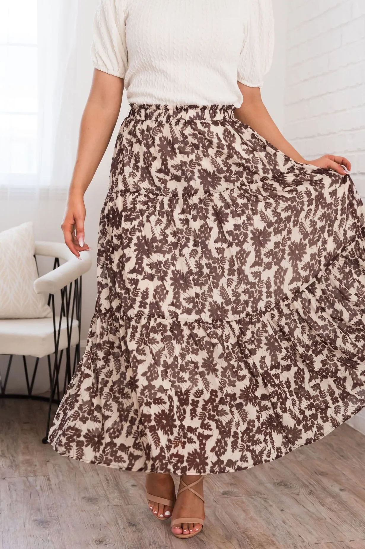 Excited To Twirl Modest Tiered Skirt