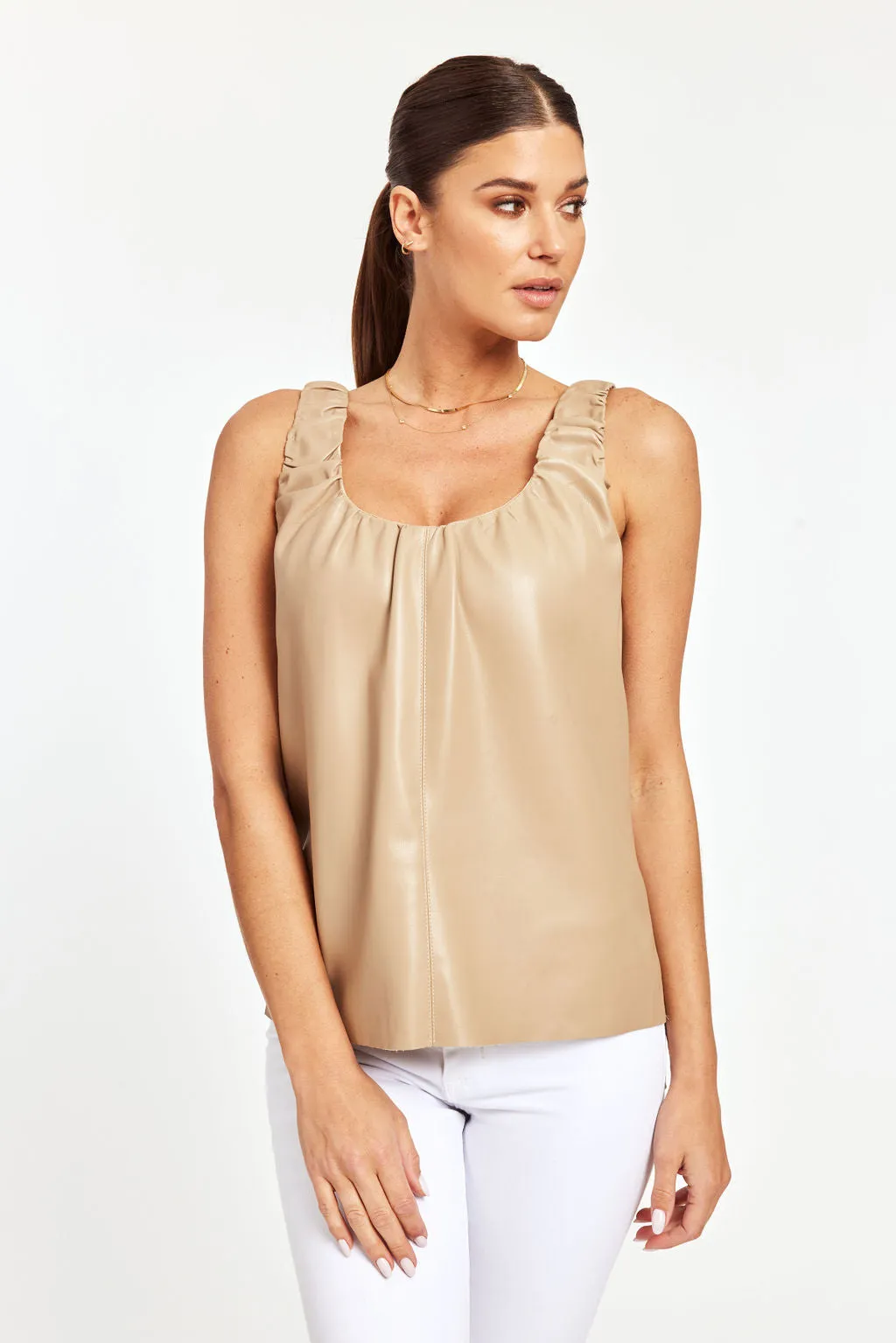 Faux Leather Tank Top