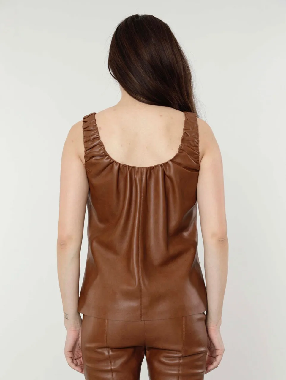 Faux Leather Tank Top