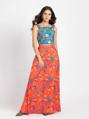 Floral Flared skirt