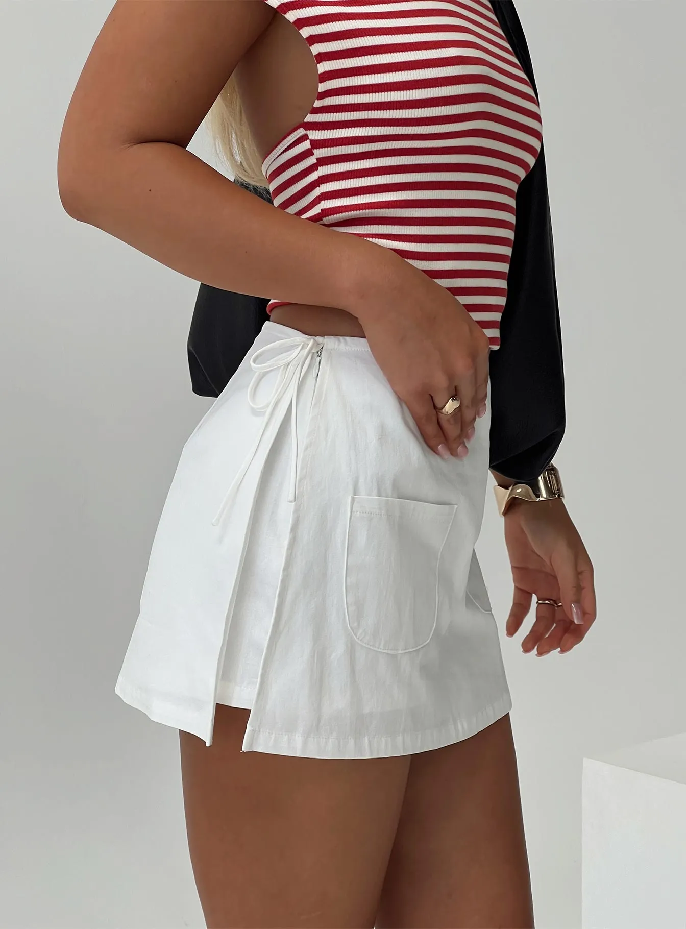 Gigi Wrap Skort White Tall