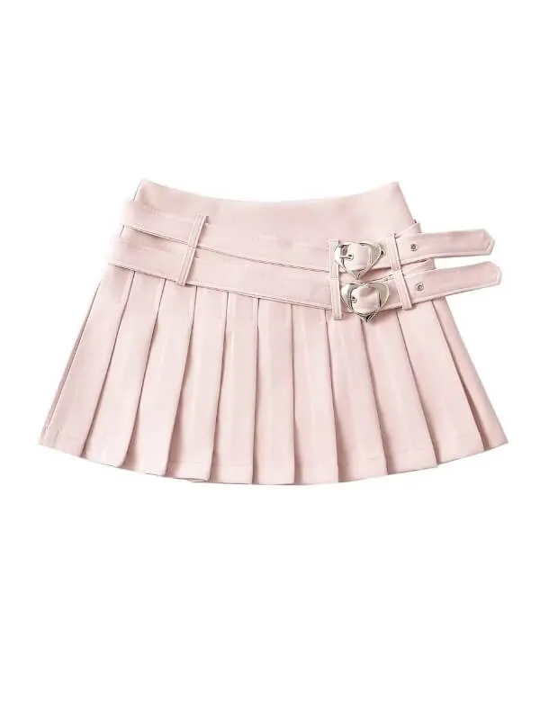 Heart belts academia skirt