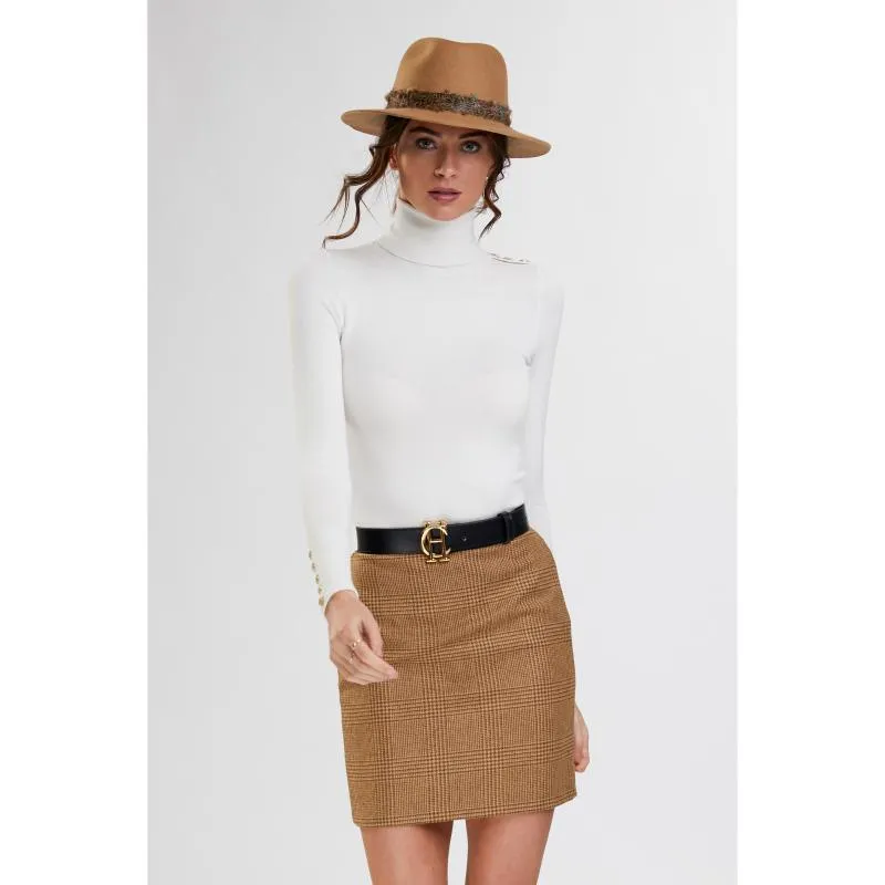 Holland Cooper Chelsea Ladies Tweed Skirt - Tawny