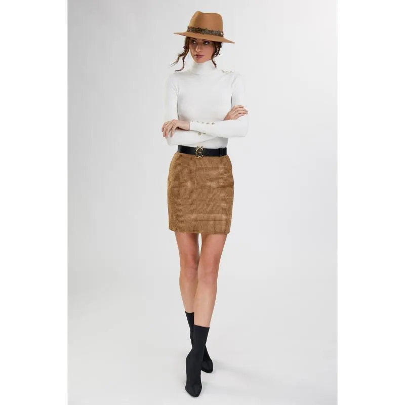 Holland Cooper Chelsea Ladies Tweed Skirt - Tawny