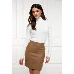 Holland Cooper Chelsea Ladies Tweed Skirt - Tawny