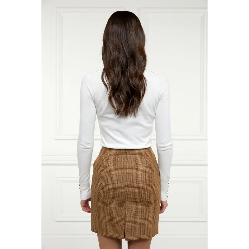 Holland Cooper Chelsea Ladies Tweed Skirt - Tawny