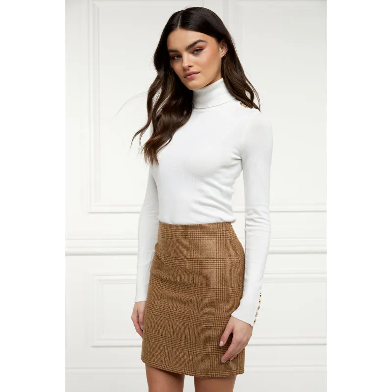 Holland Cooper Chelsea Ladies Tweed Skirt - Tawny