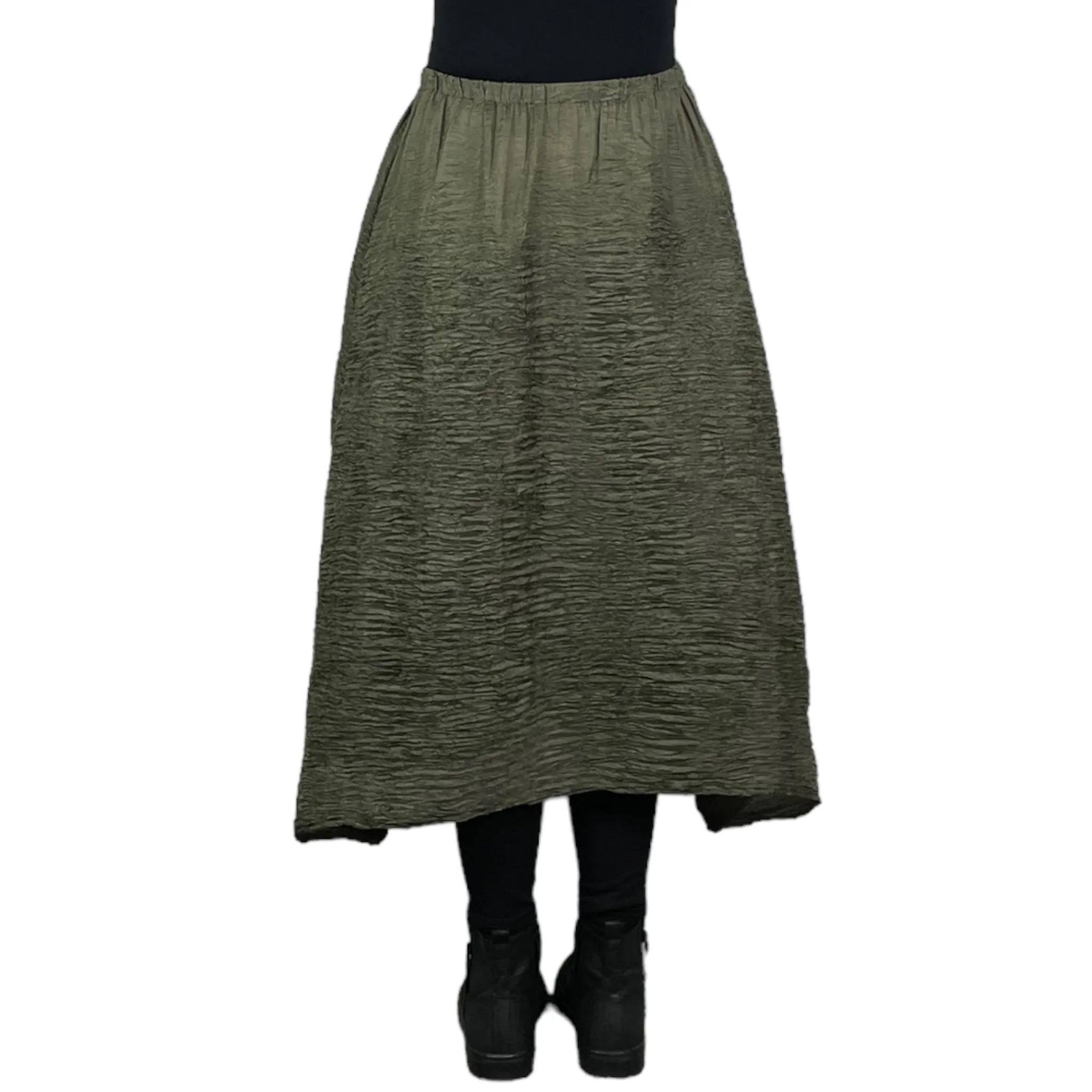 HORIZONTAL PLEAT FULL SKIRT