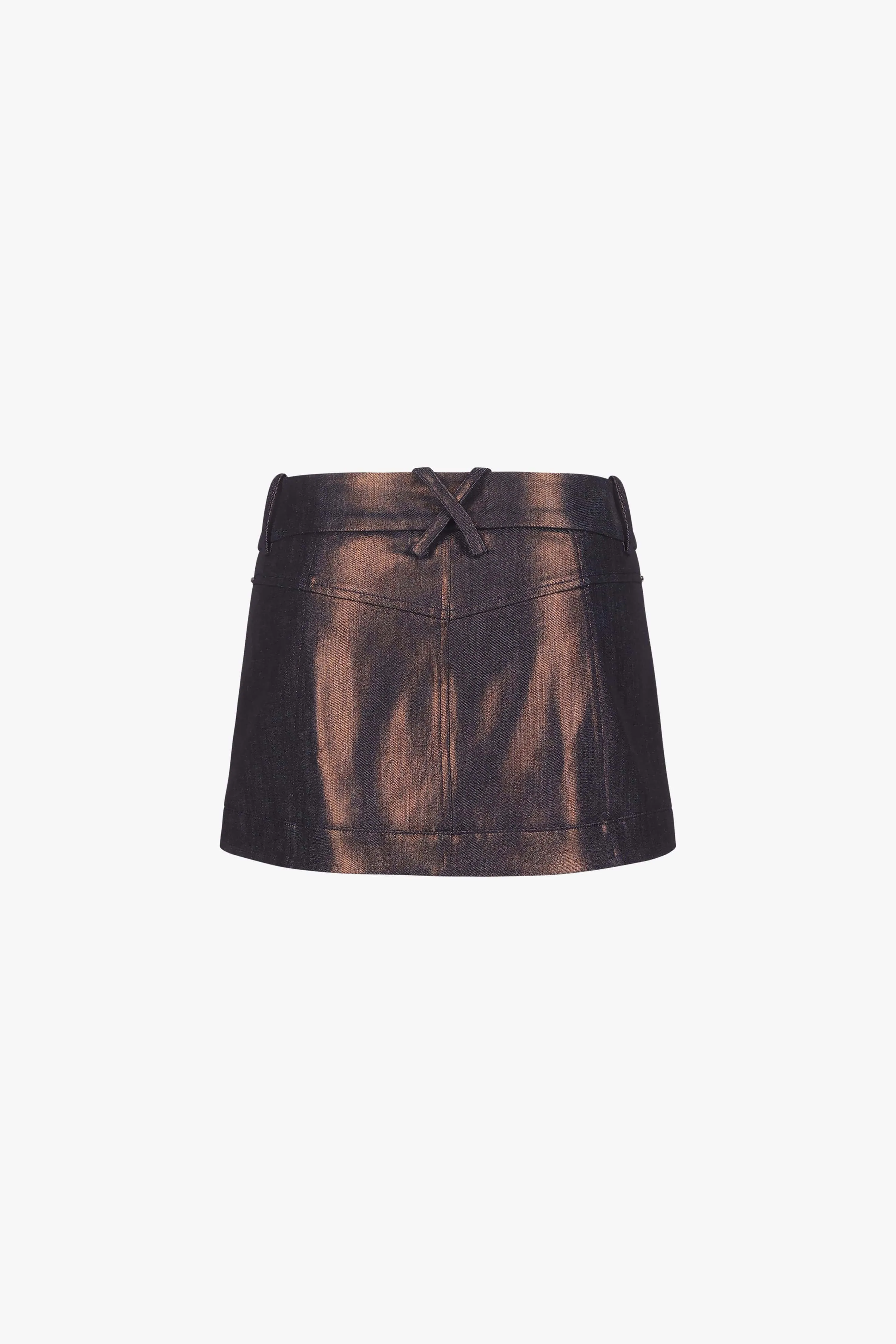 Indigo Bronze A-Line Mini Skirt