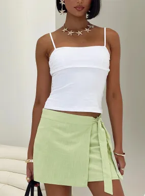 Isaak Wrap Mini Skirt Sage