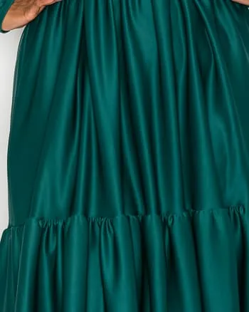 Isabel Tiered Maxi Dress | Emerald