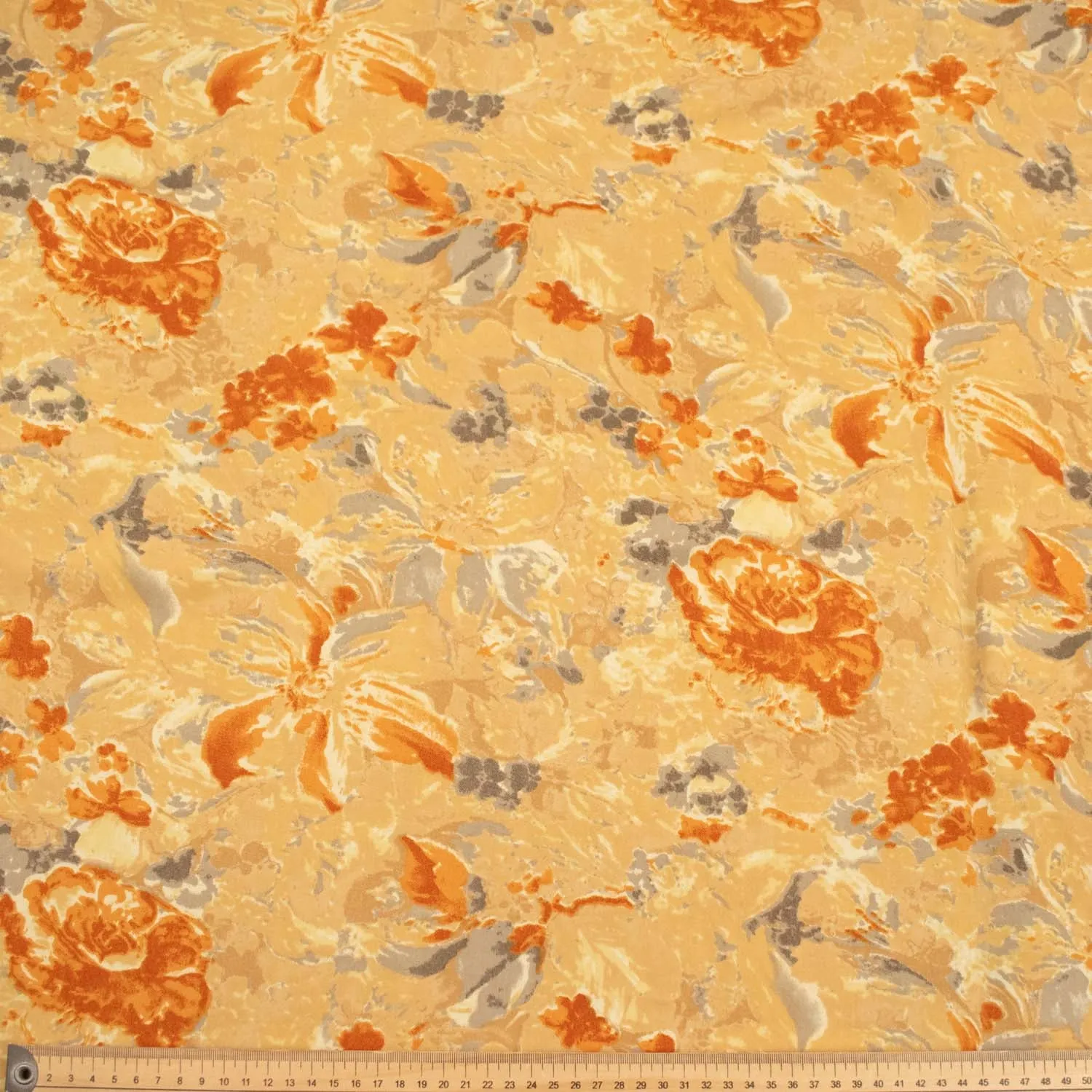 Light Weight Ice Wash Prints Design-Apricot Floral