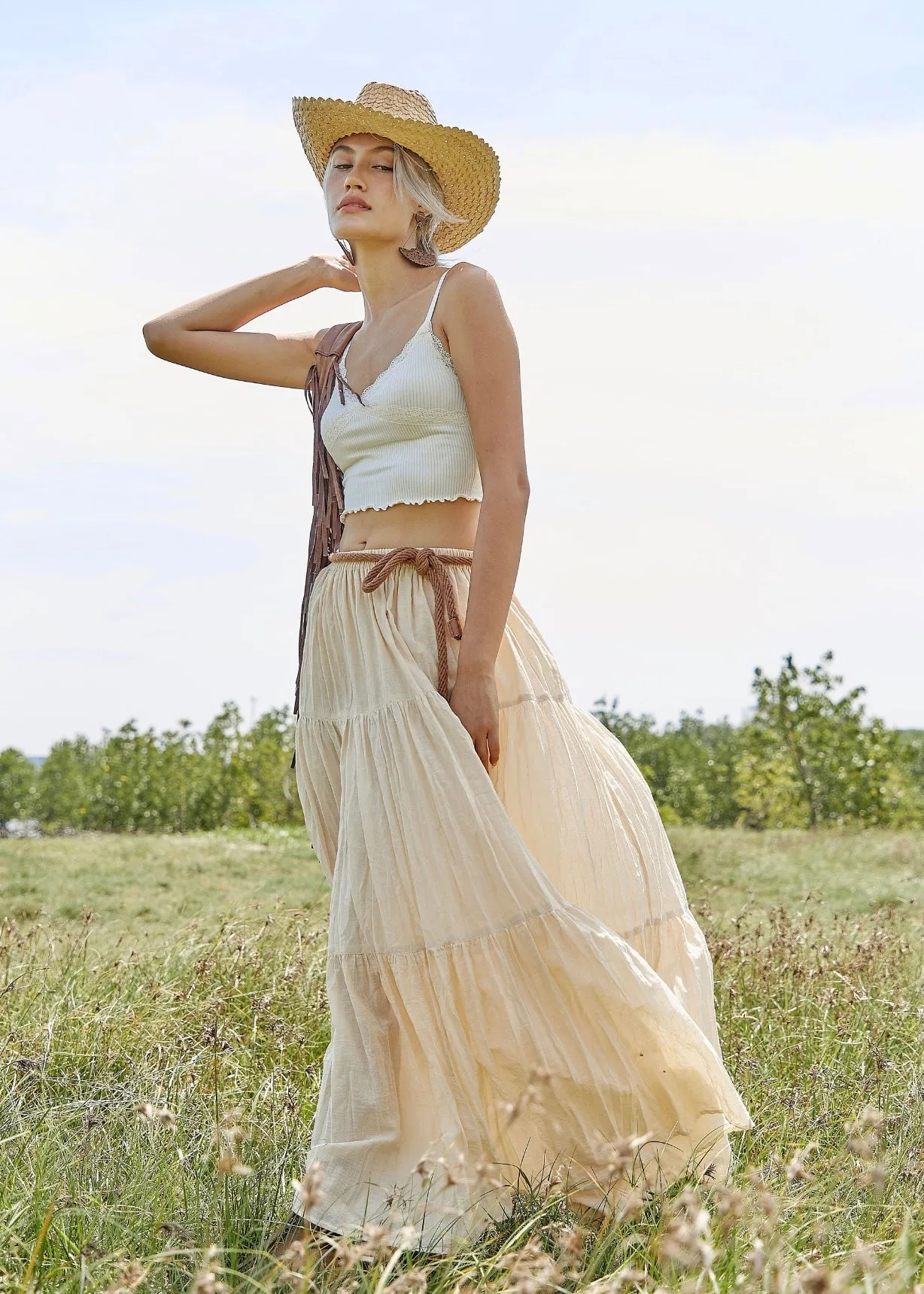 Mali Tiered Maxi Skirt