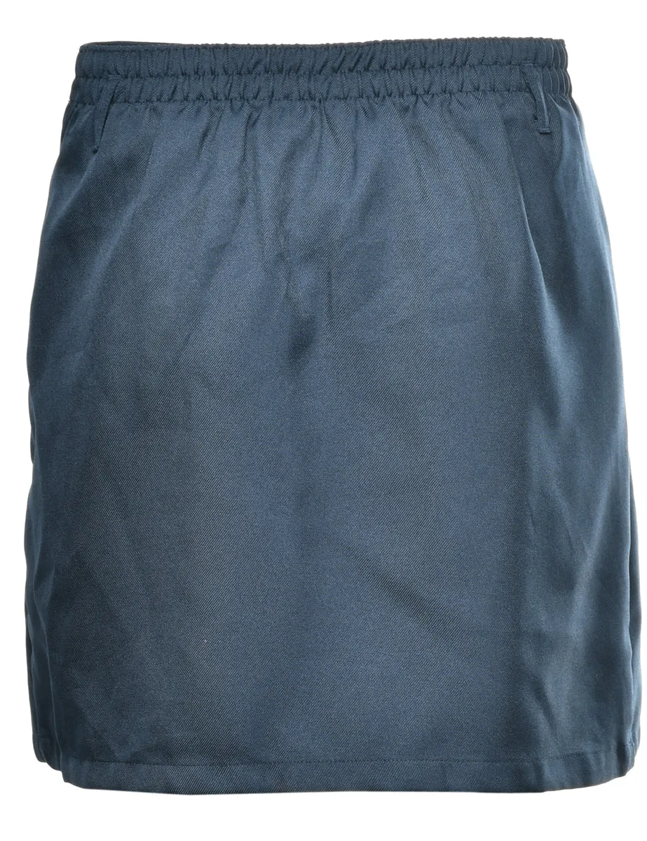 Navy A-line Skirt - M