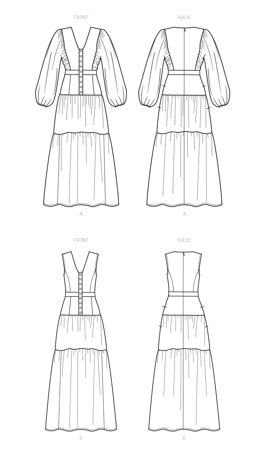 New Look sewing pattern 6718 Midi Dress