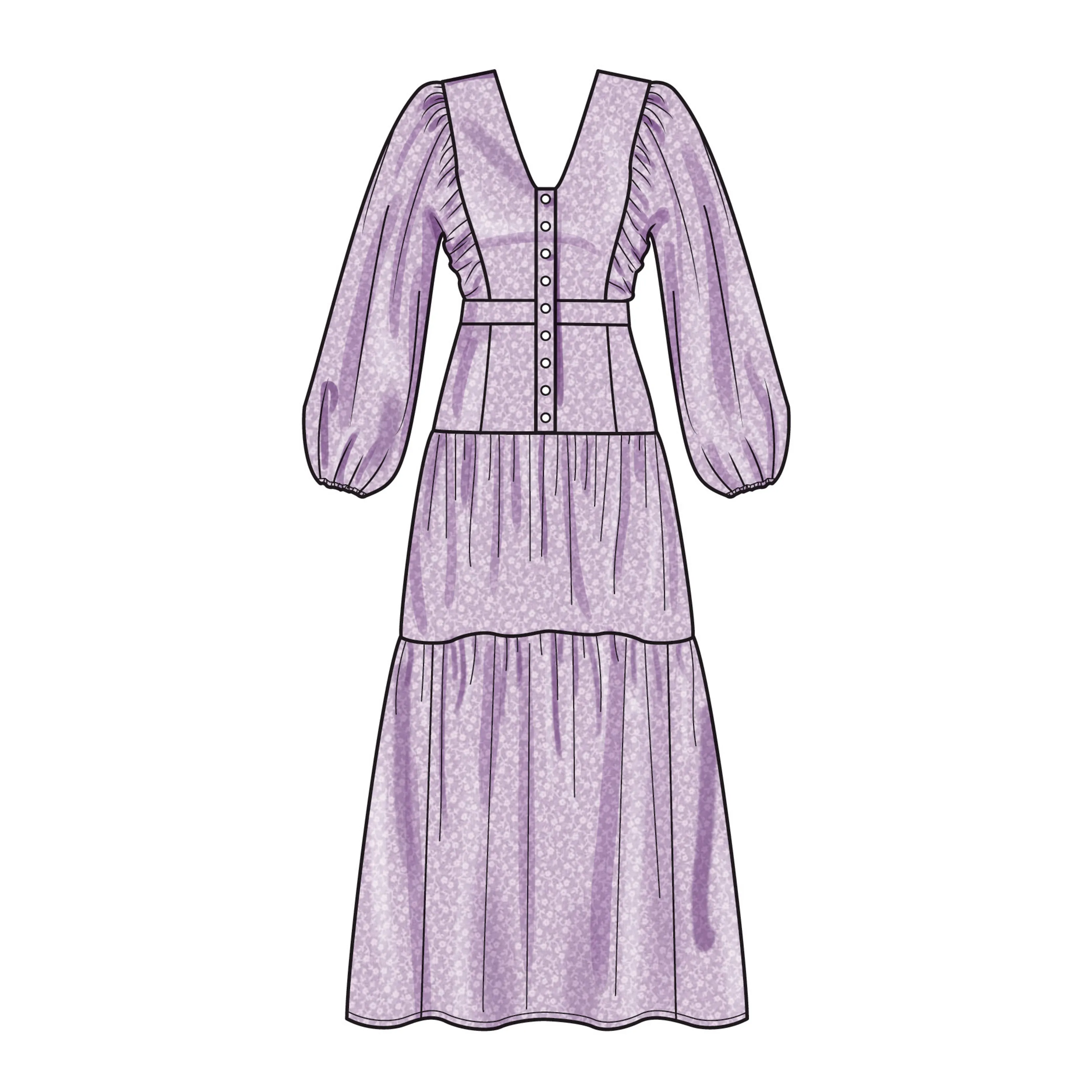 New Look sewing pattern 6718 Midi Dress