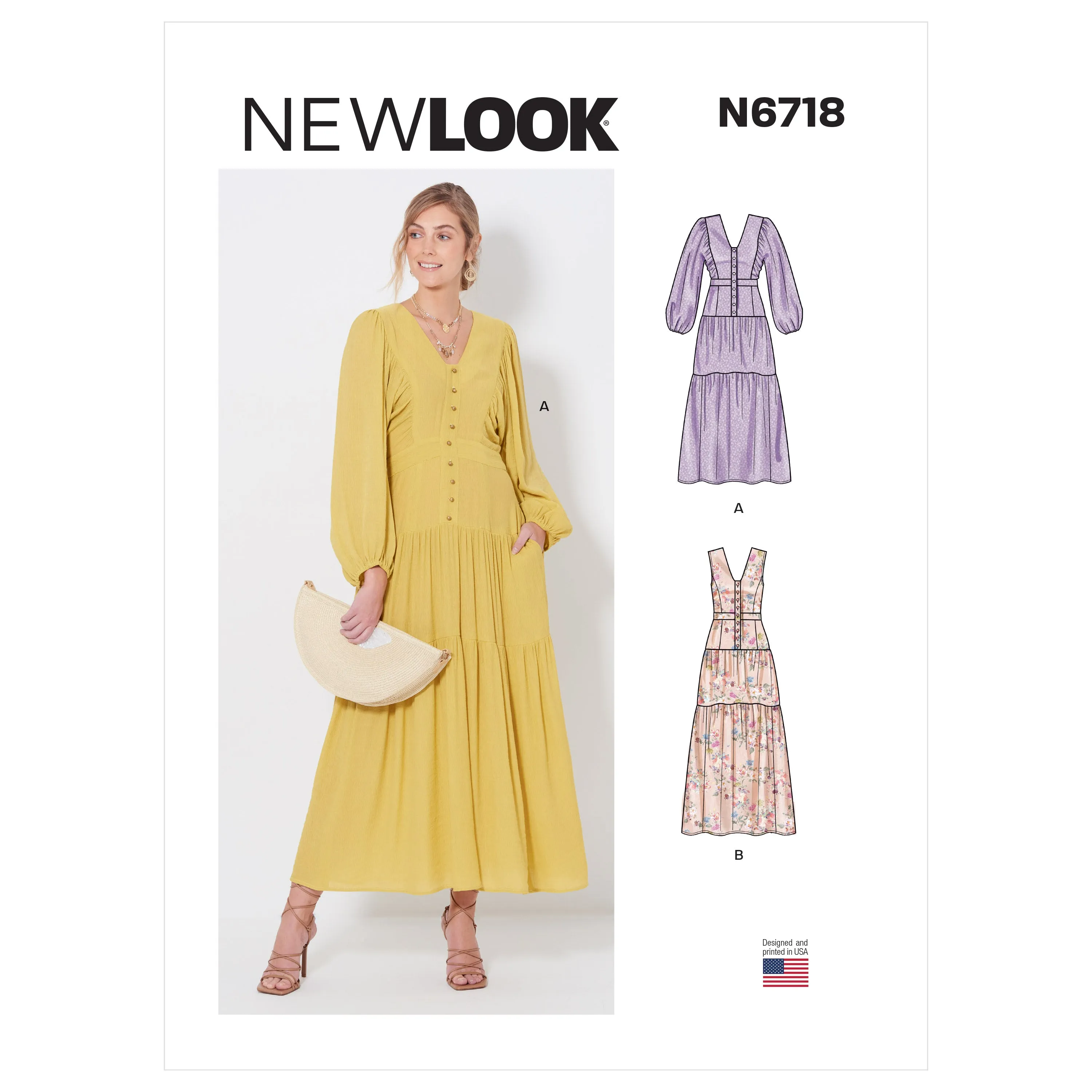 New Look sewing pattern 6718 Midi Dress