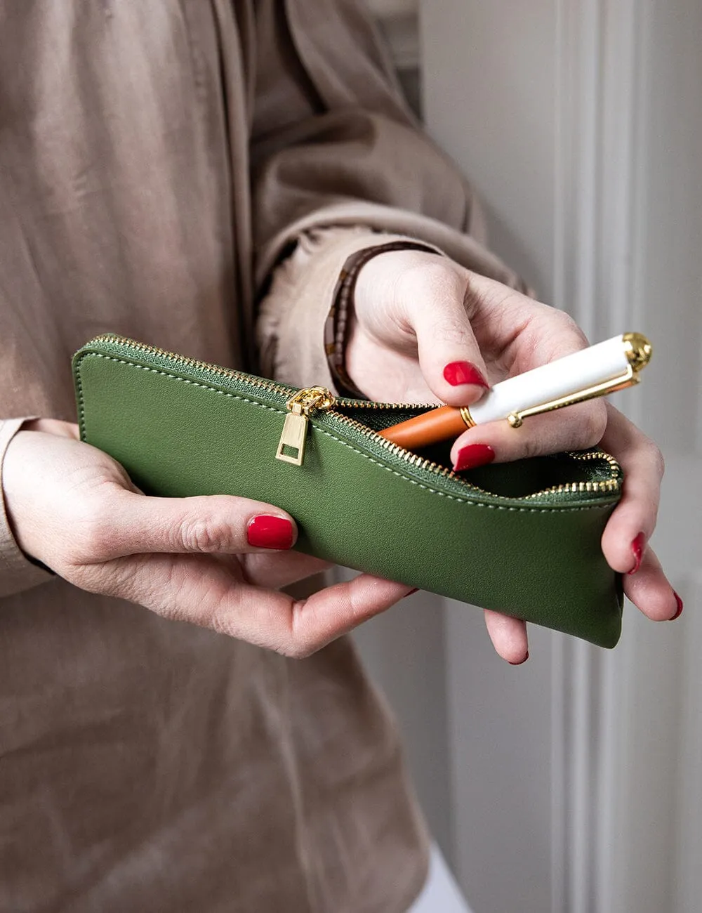 Pencil Case Slim - Forest Green