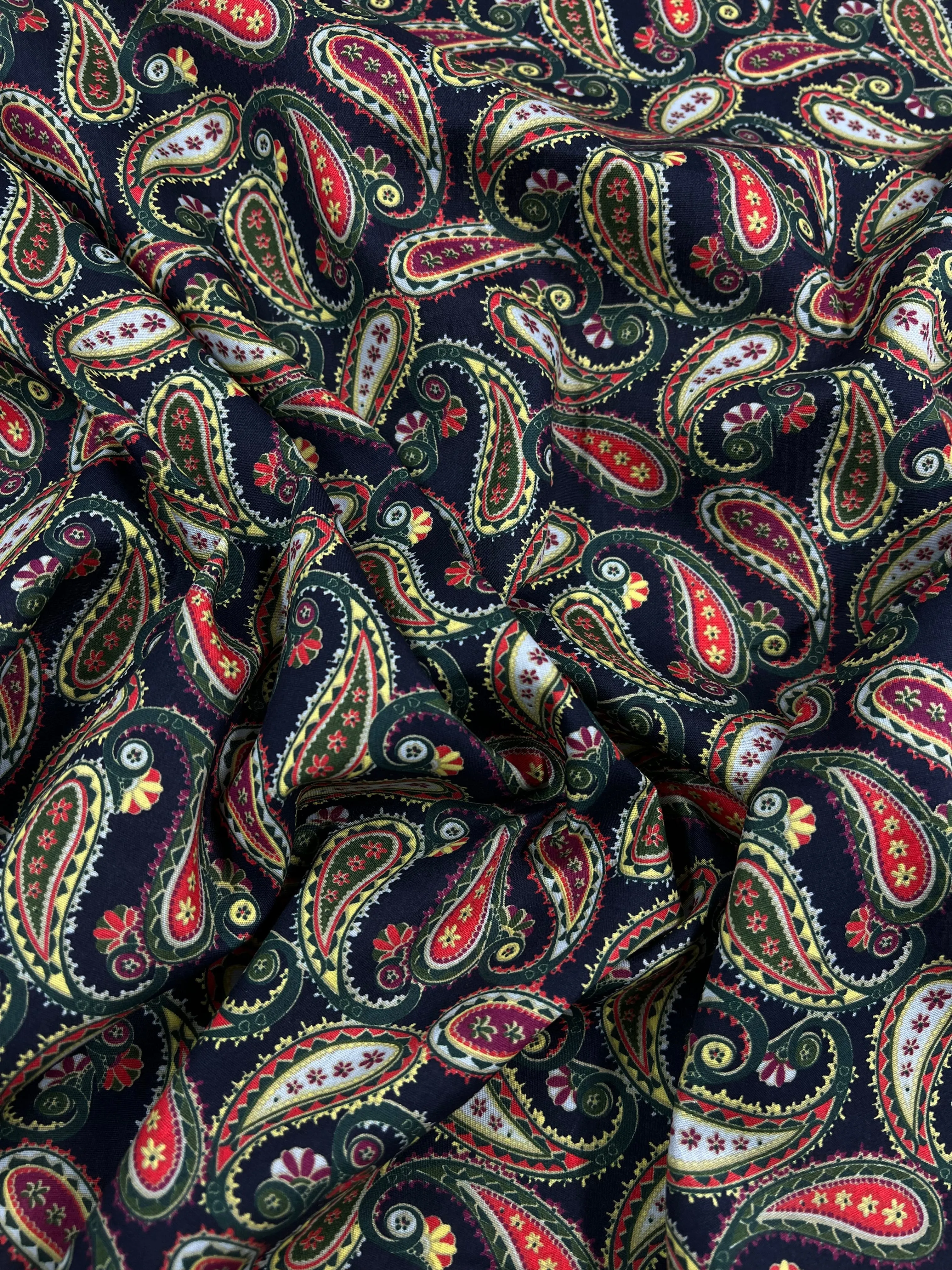 Printed Cotton - Festive Paisley - 150cm