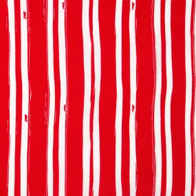 Printed rayon - ANDREA - Stripes - Red