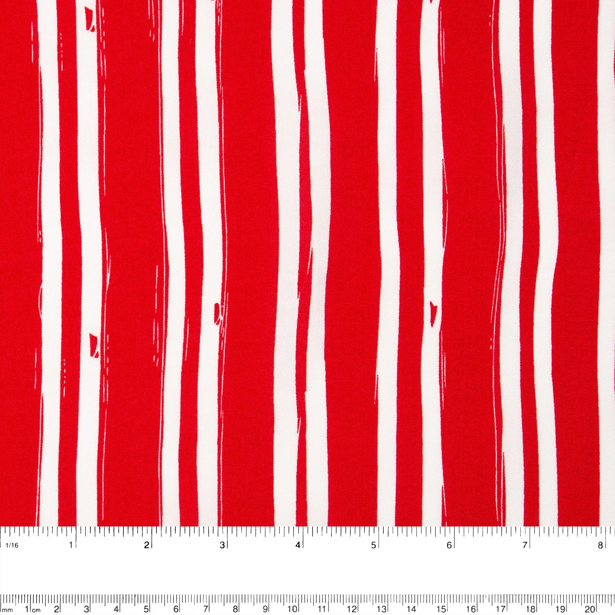 Printed rayon - ANDREA - Stripes - Red