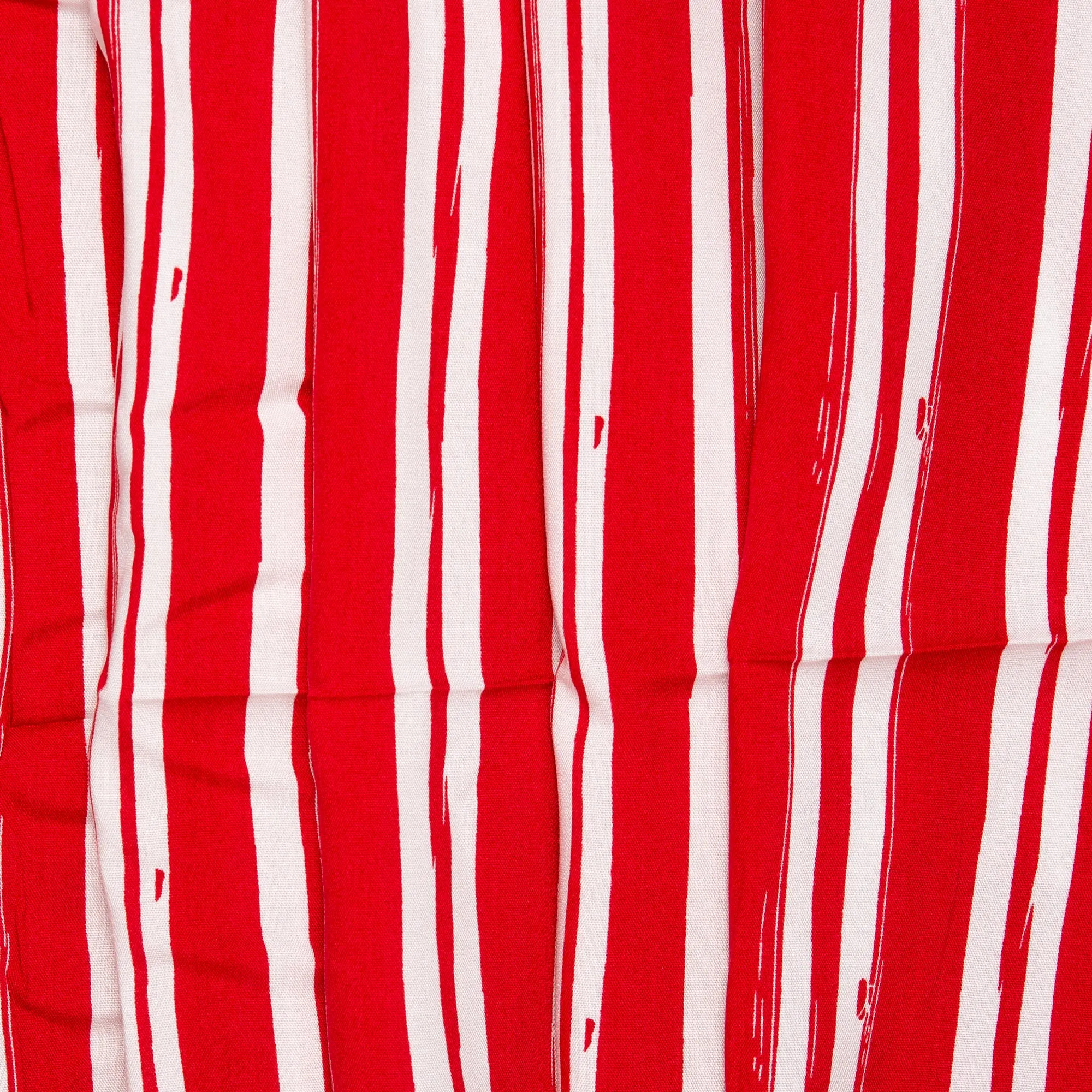 Printed rayon - ANDREA - Stripes - Red