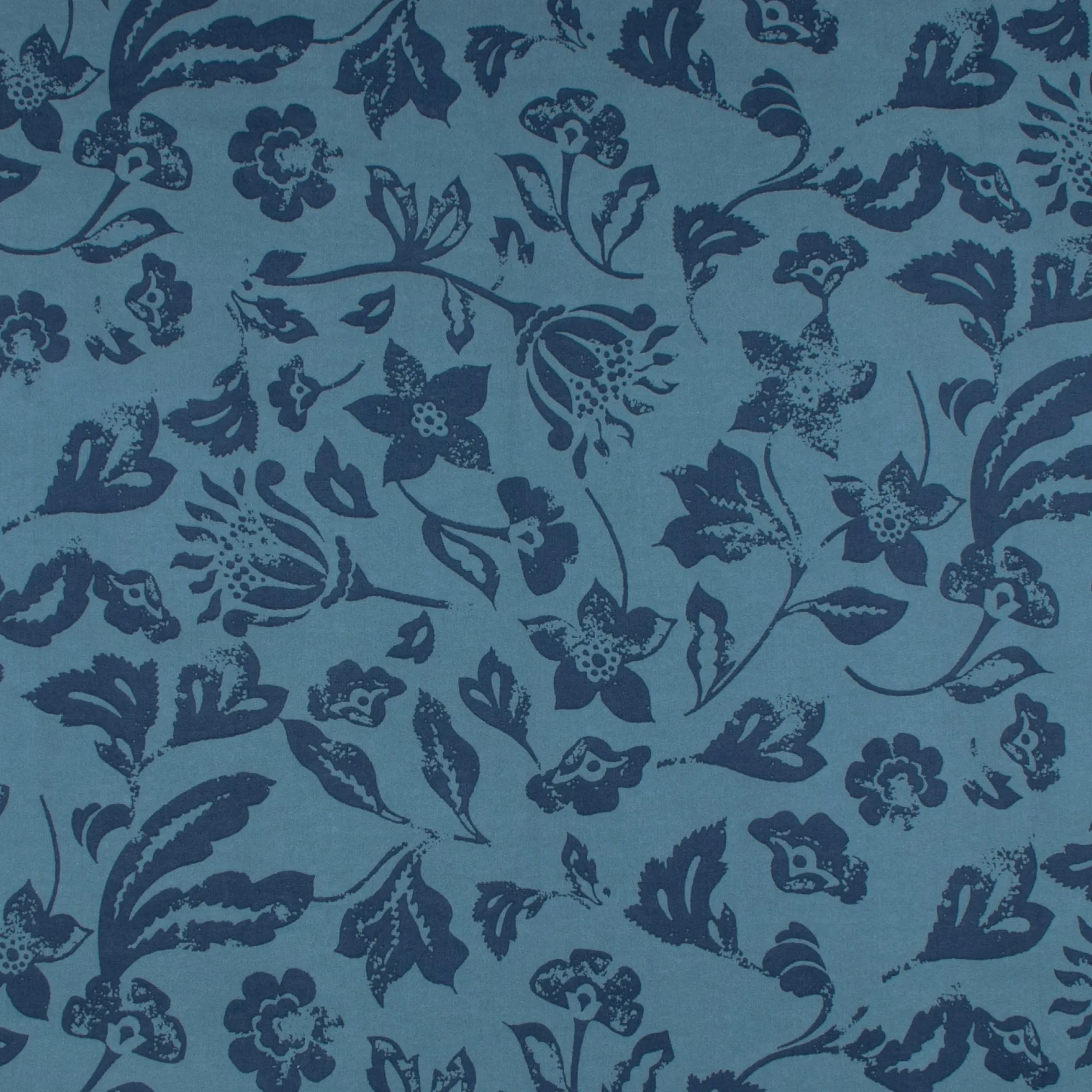 Printed Voile - SILVIA - 033 - Blue